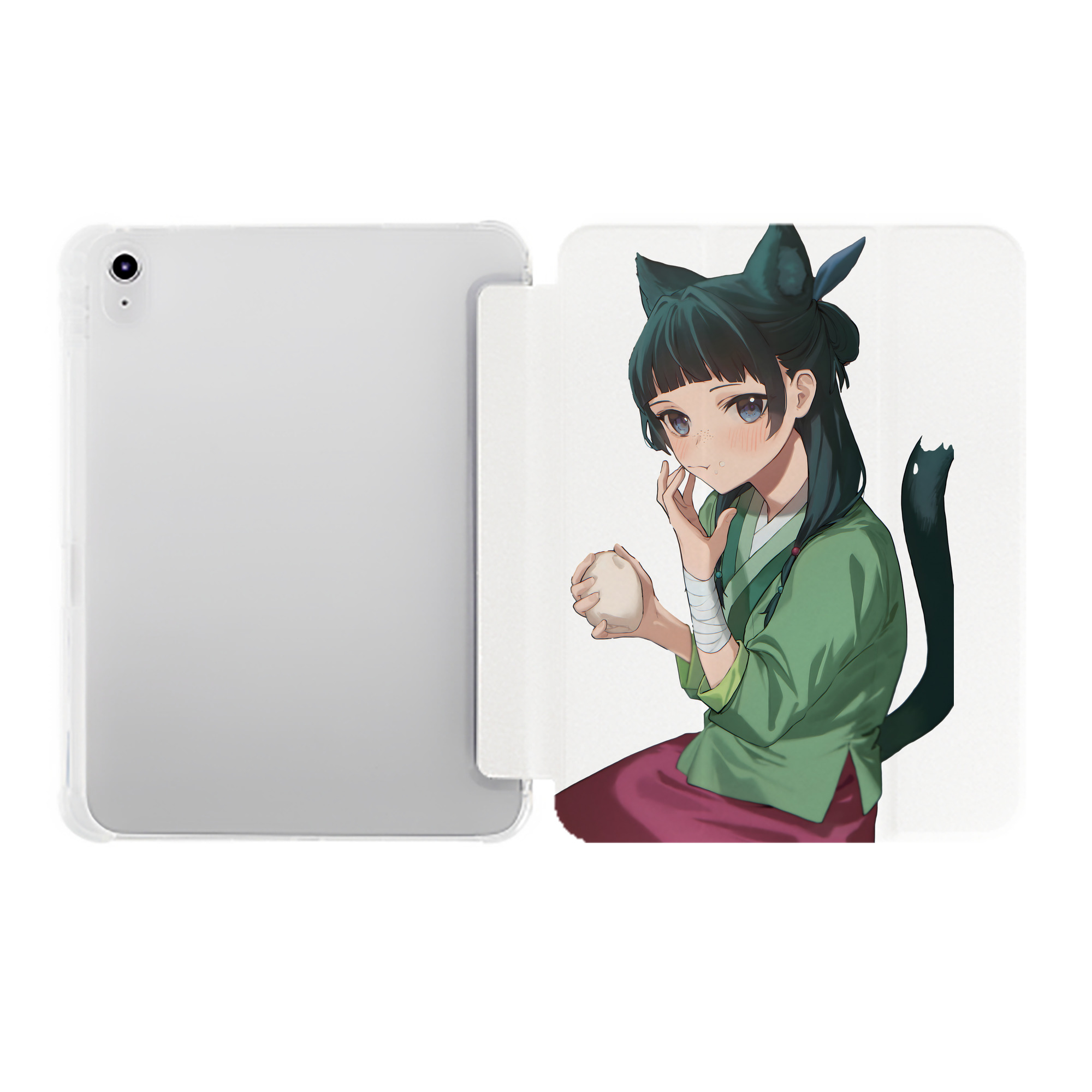 （画像用） 薬屋のひとりごと The Apothecary Diaries IPad ケース ペン収納付き 三つ折りスタンド PUレザー×シリコン 対応機種9.5/10.5/10.9インチ
